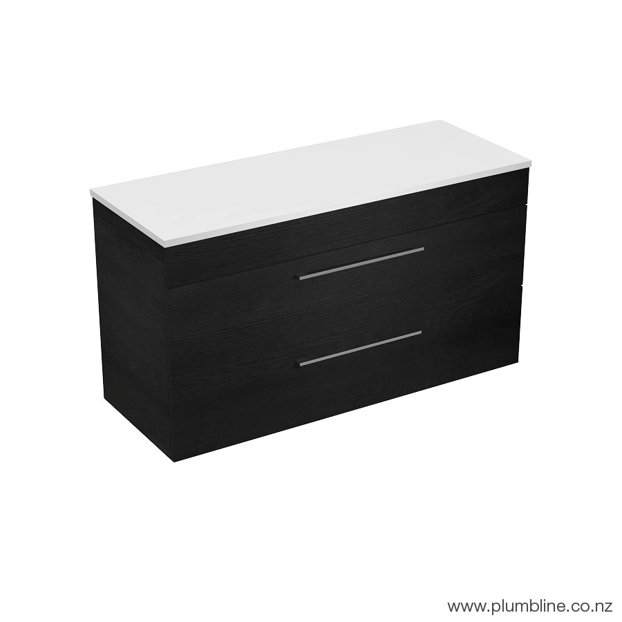 Mia Opaco 1200 2 Drawer Floor/Wall Vanity White Gloss