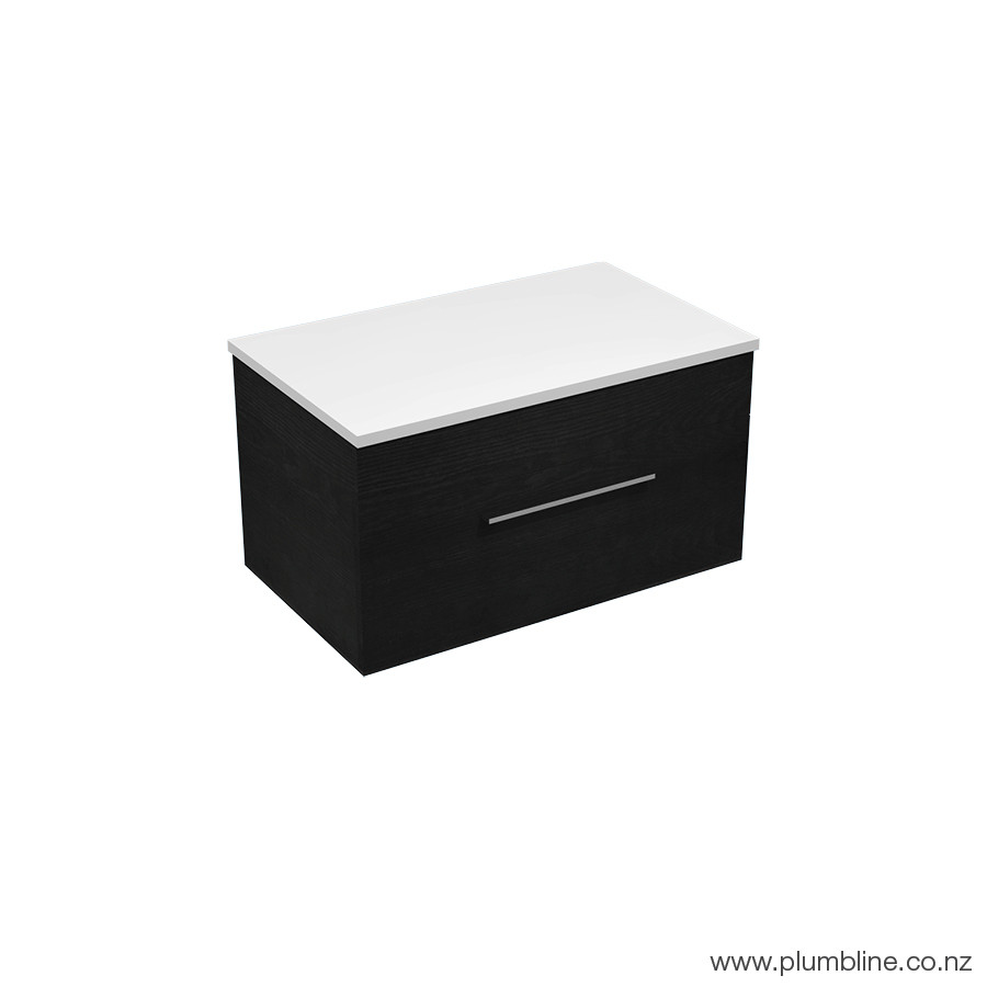 Mia Opaco 750 1 Drawer Vanity White Gloss