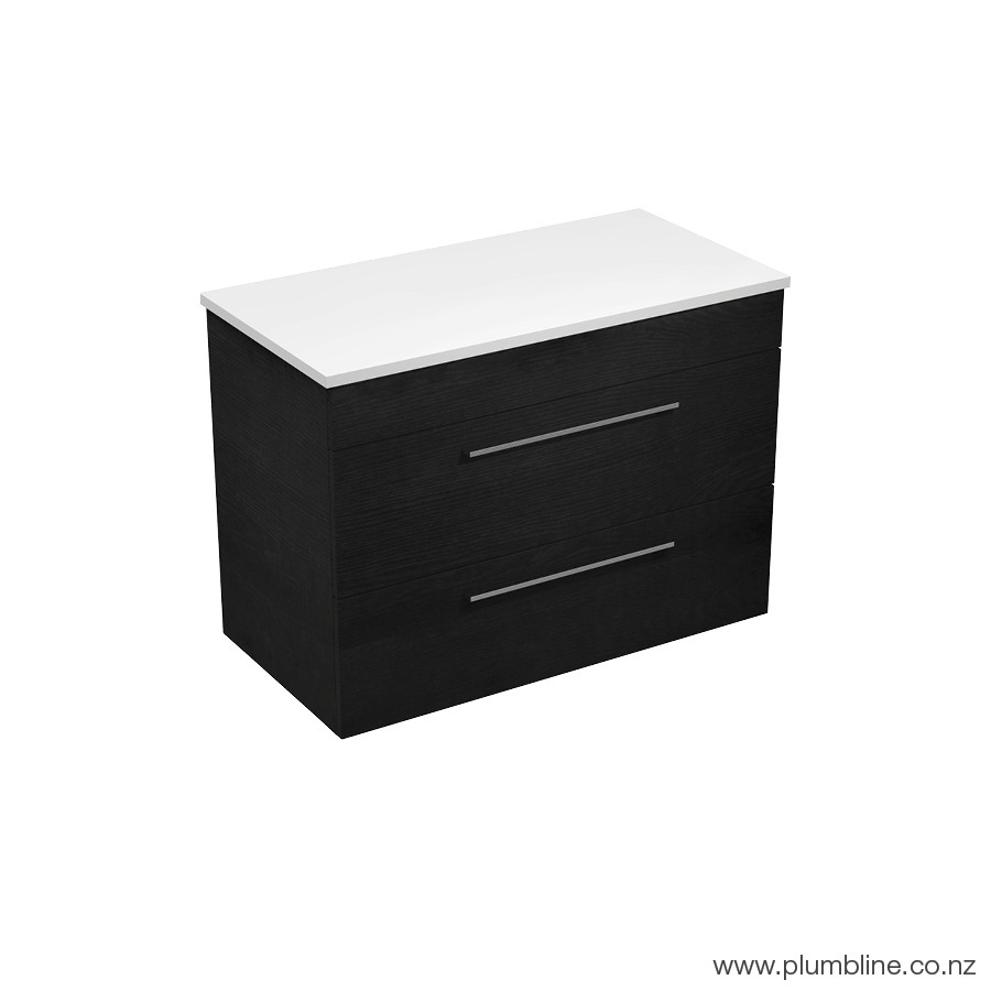 Mia Opaco 900 2 Drawer Floor/Wall Vanity Sand Oak