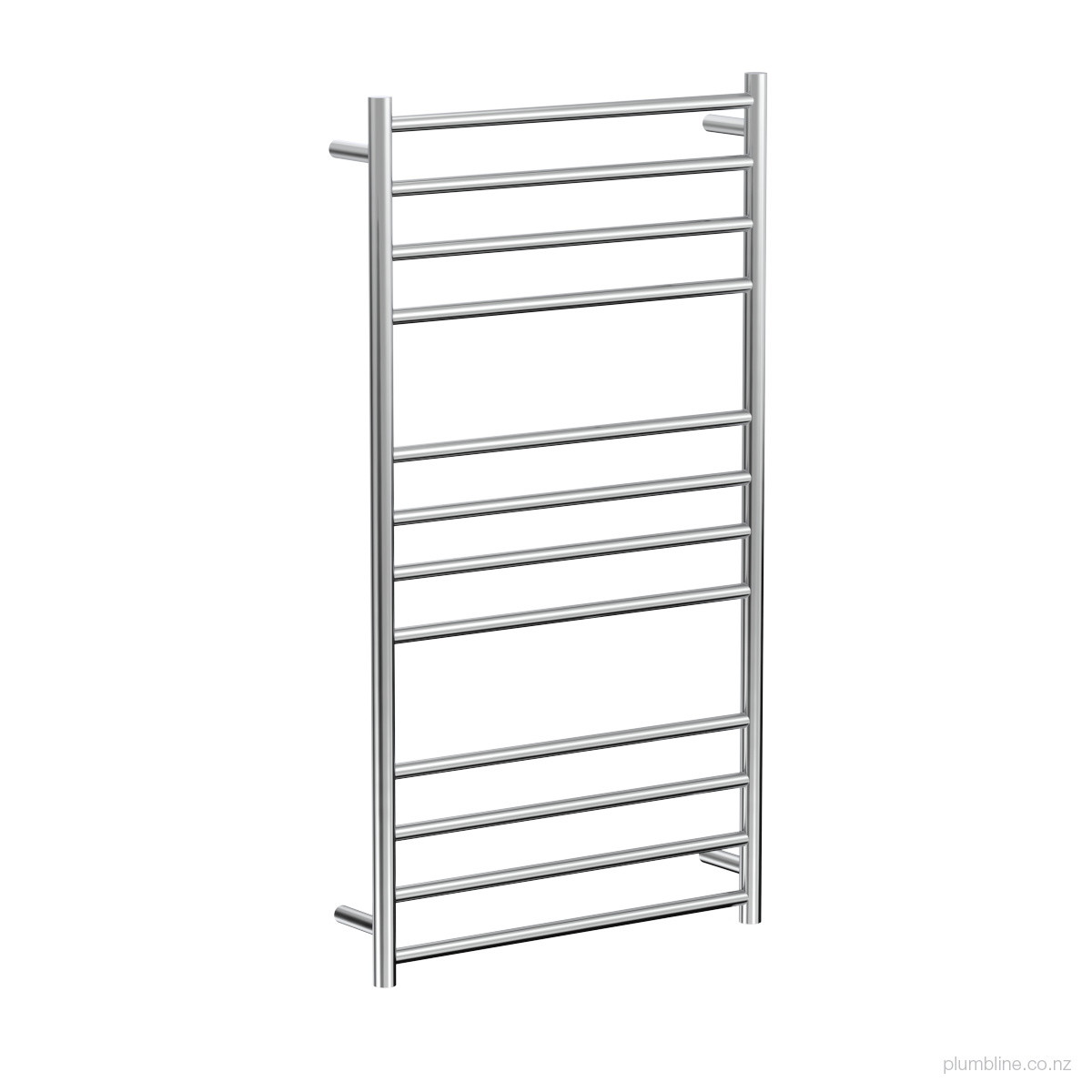 Tube 12 Bar Heated Towel Ladder 120 x 65cm Brushed Stainless Steel