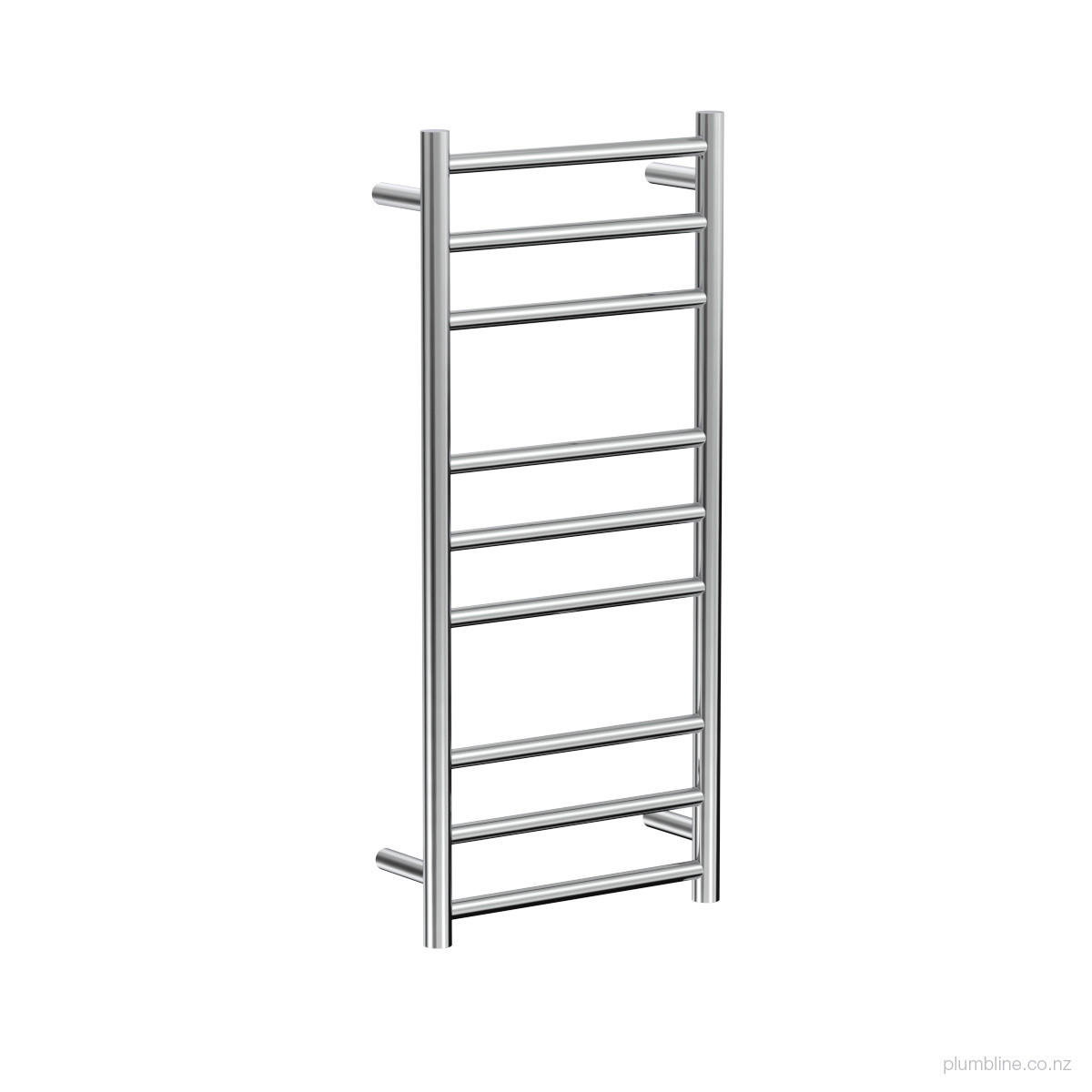 Tube 9 Bar Heated Towel Ladder 90 x 40cm Brushed Stainless