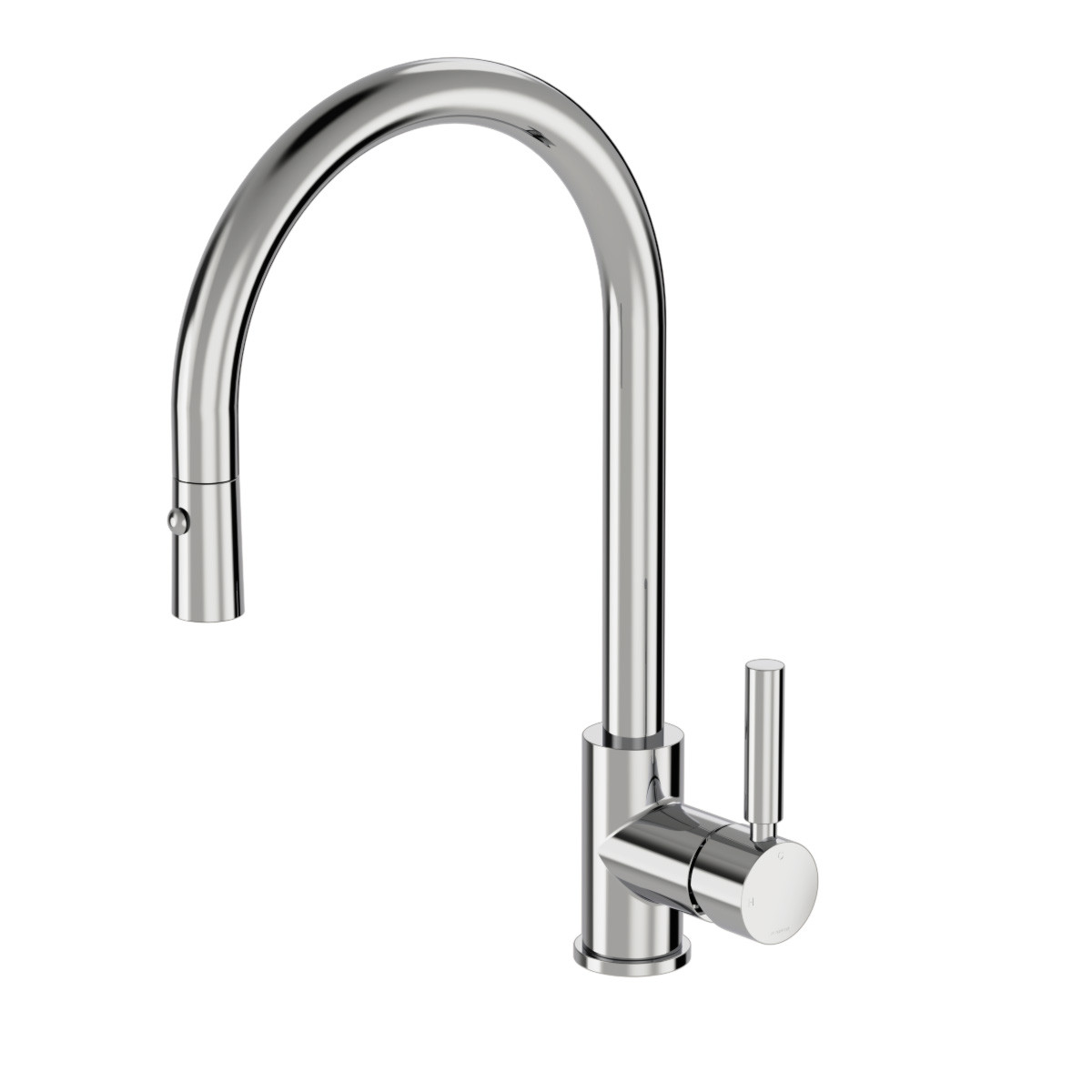 Buddy Pro Kitchen Mixer Round Spout With Pull Out Spray Brushed Onyx PVD