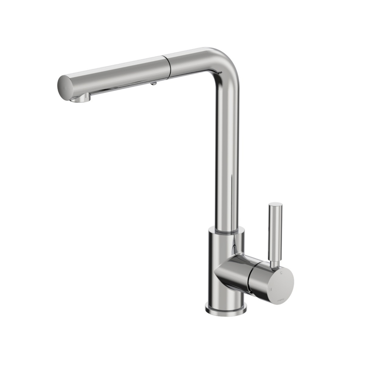 Buddy Pro Kitchen Mixer Straight Spout With Pull Out Spray Brushed Onyx PVD