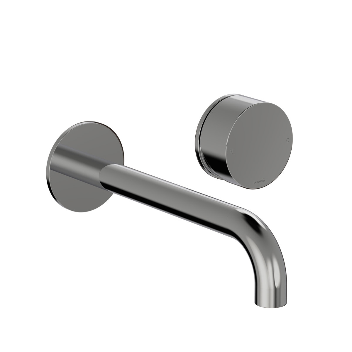 Buddy Zero Wall Mixer and Spout Brushed Onyx PVD