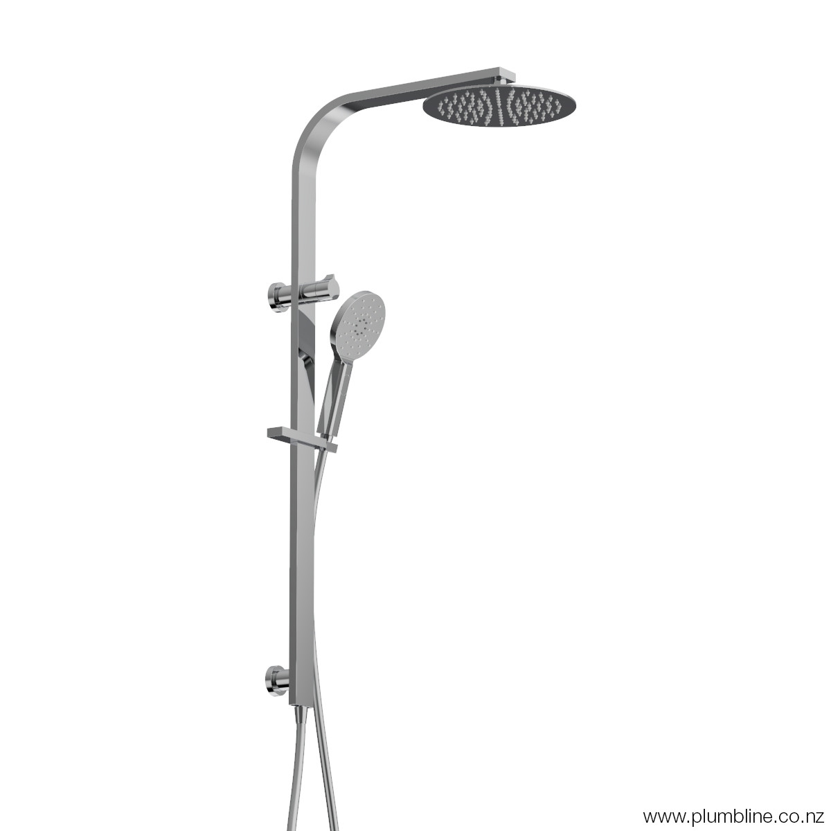 Como Round Shower Column Brushed Nickel