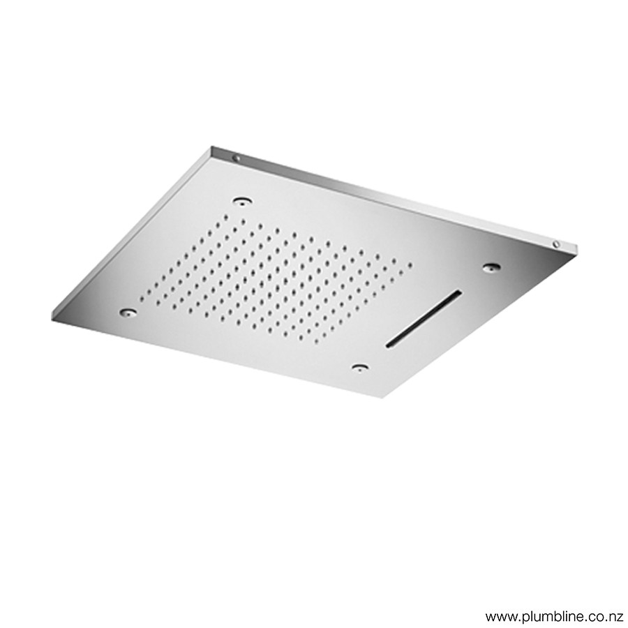 Buddy Flow 500mm Ceiling Shower With Mist Spray & Waterfall Matt Black