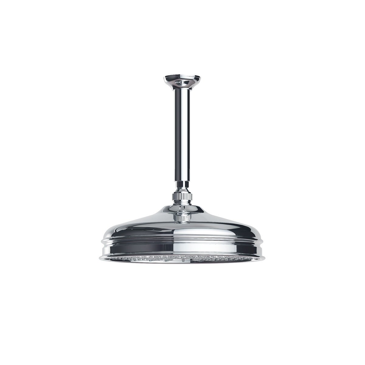 Regal 270mm Ceiling Mount Rainhead Polished Brass Organic
