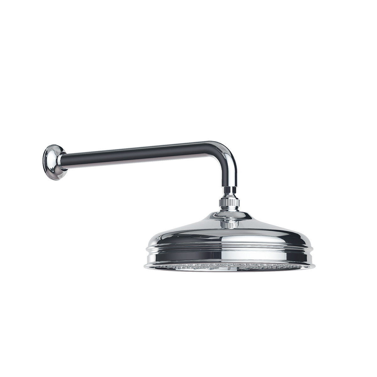 Regal 270mm Wall Mount Rainhead Polished Brass Organic