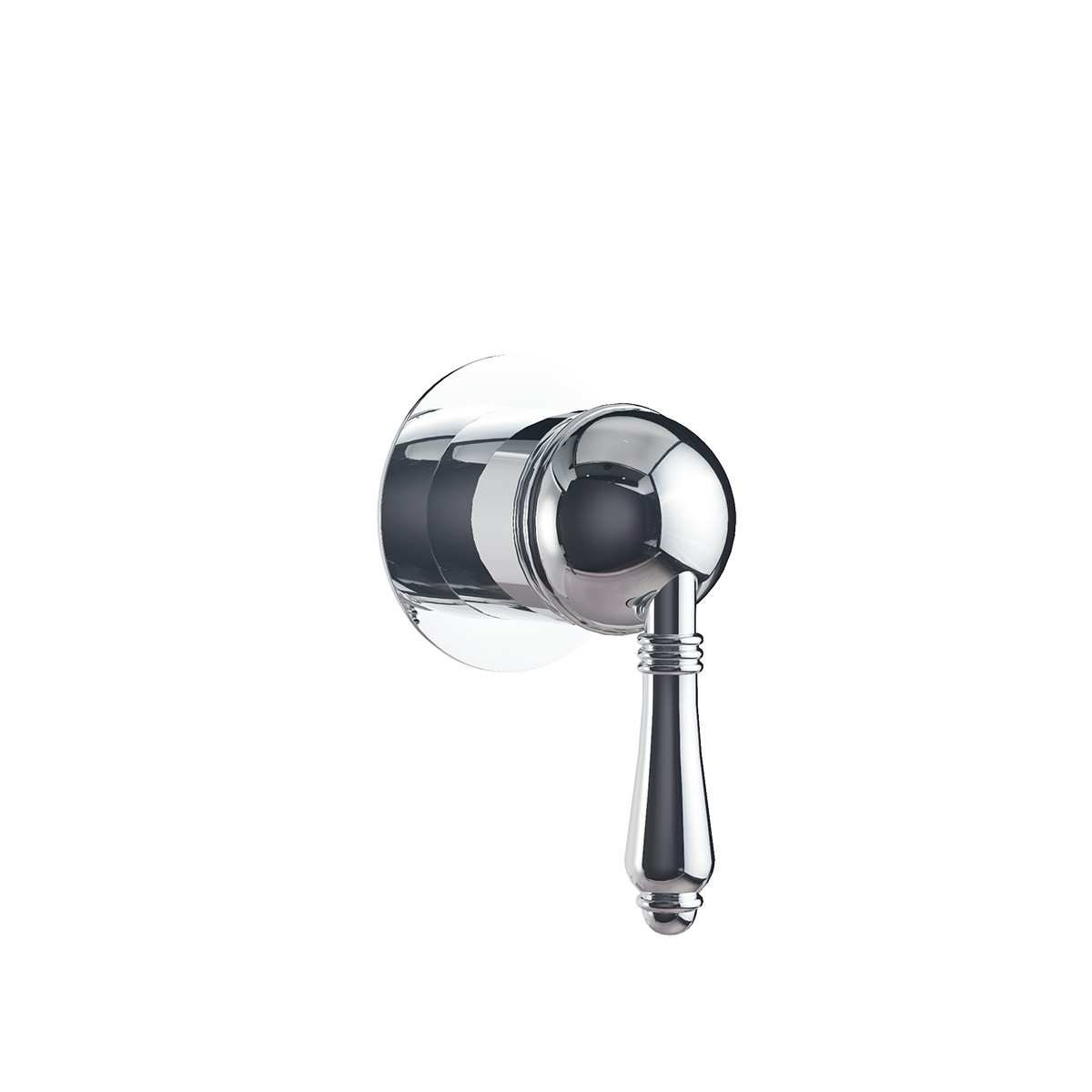 Regal Mini Shower Mixer Chrome / Black Porcelain Lever
