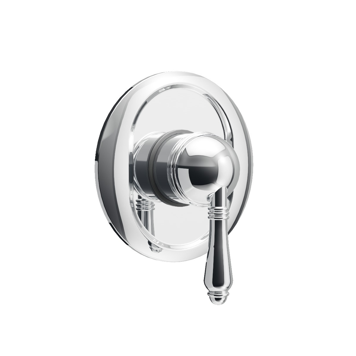 Regal Shower Mixer Brushed Brass Organic / Black Porcelain Lever