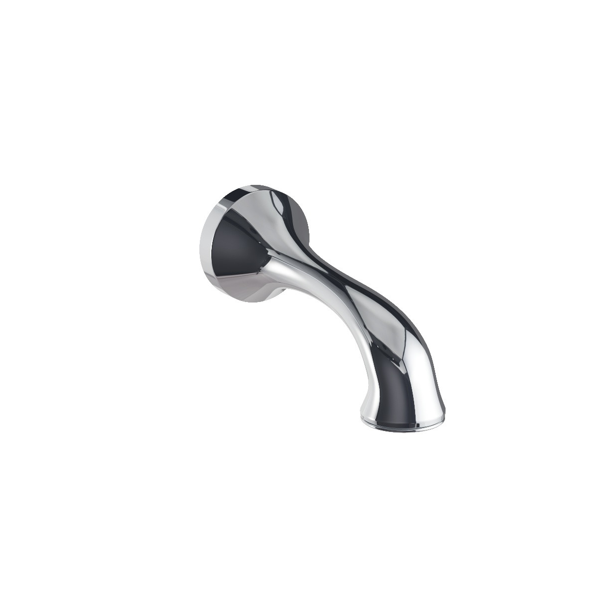 Regal Wall Mount Bath Spout Polished Brass Organic