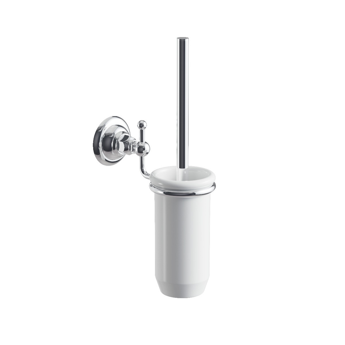 Regal Wall Mount Toilet Brush Polished Brass Organic