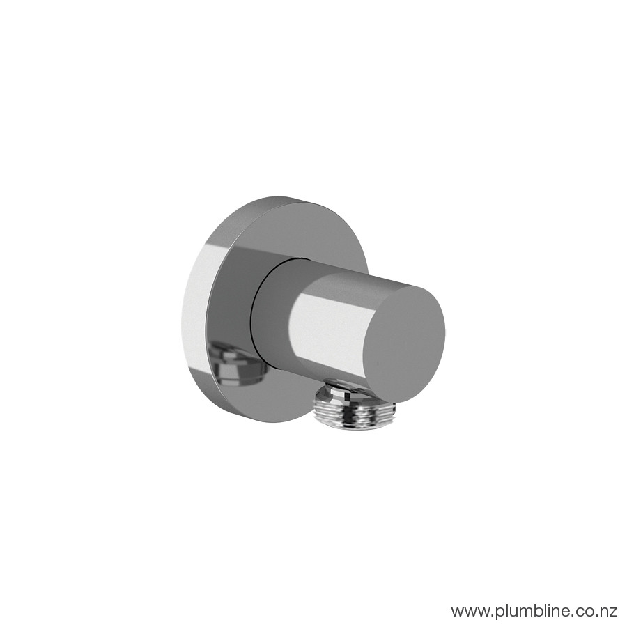 Plumbline Round Wall Coupling Matt Black