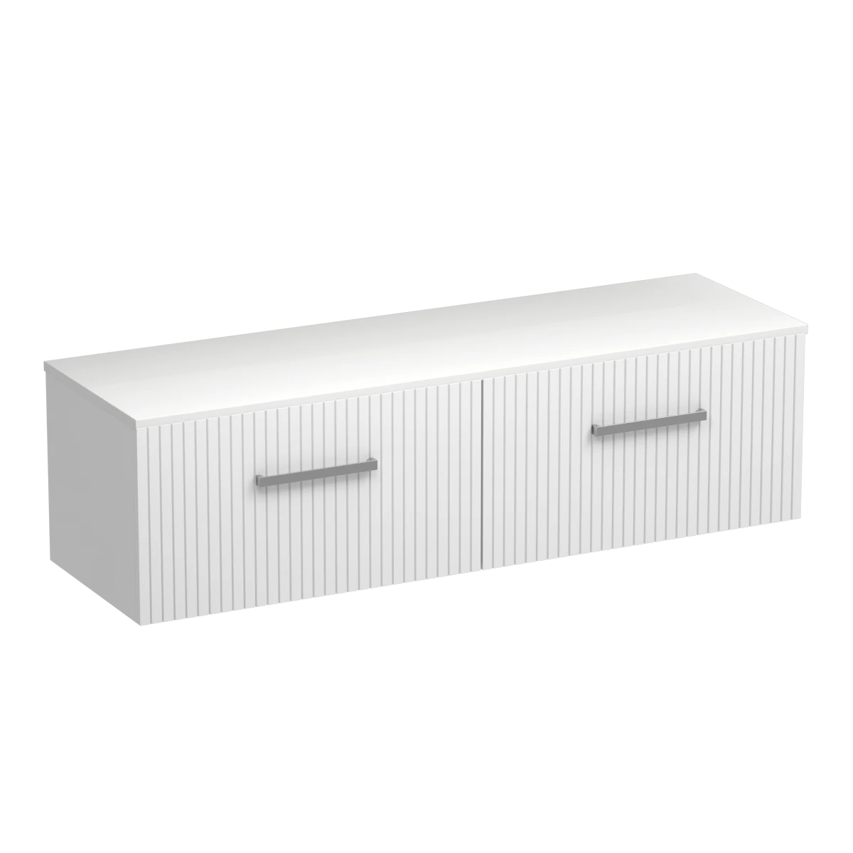 Lima Opaco 1500 2 Drawer Wall Vanity Double Basin Concrete Grey / Atmoss