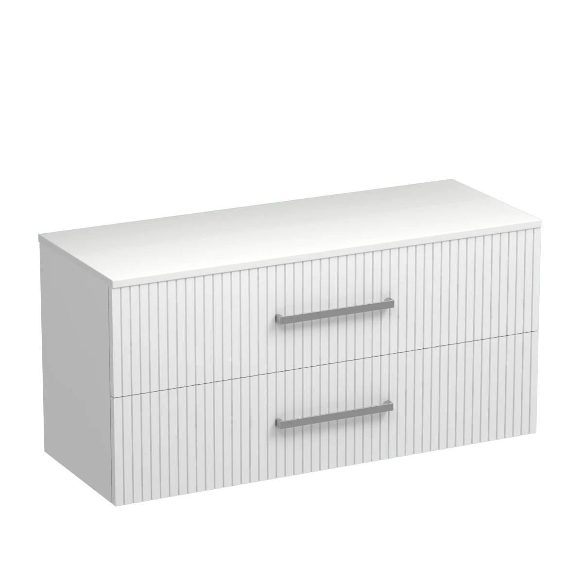 Lima Opaco 1200 2 Drawer Wall Vanity Centre Basin Concrete Grey / Atmoss