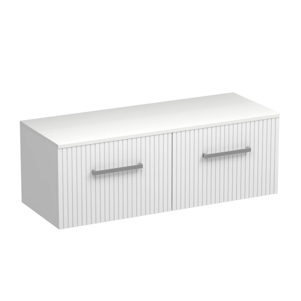 Lima Opaco 1200 2 Drawer Wall Vanity Centre Basin Concrete Grey / Lana Grey
