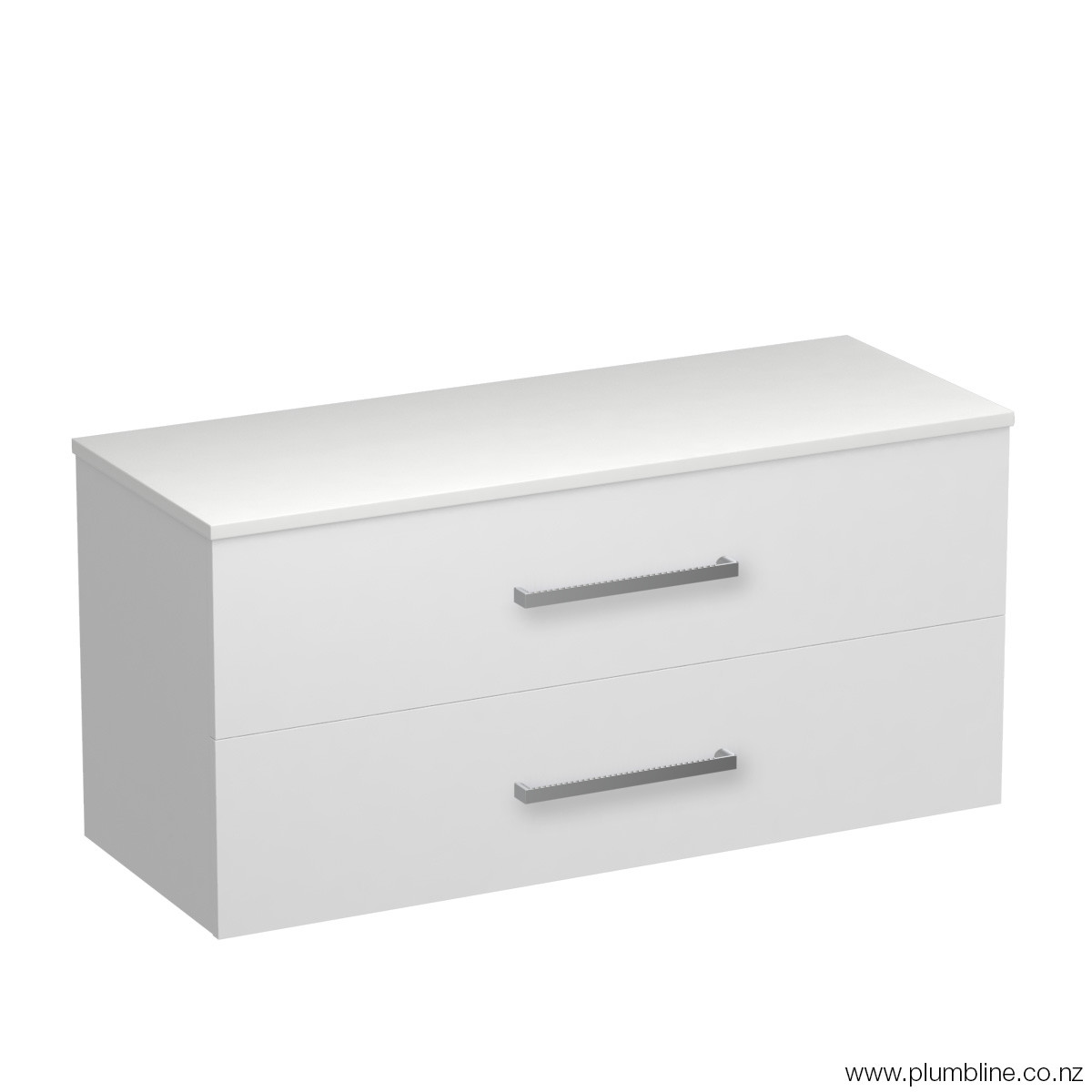Reflex Opaco 1200 2 Drawer Wall Vanity Centre Basin White Carrara / Tusk