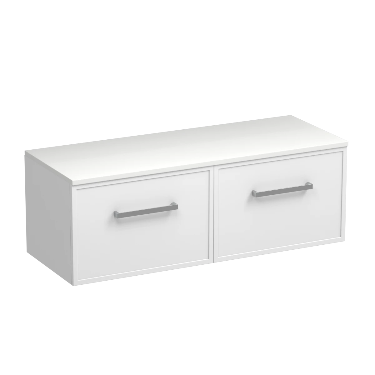 Nordic Opaco 1200 2 Drawer Wall Vanity Centre Basin Concrete Grey / Atmoss