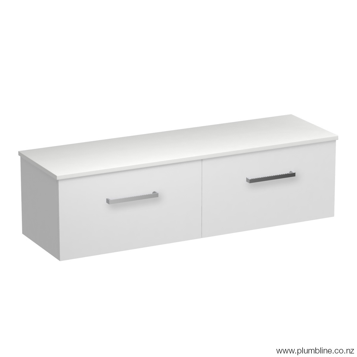 Reflex Opaco 1500 2 Drawer Wall Vanity Centre Basin Matt White / Tusk