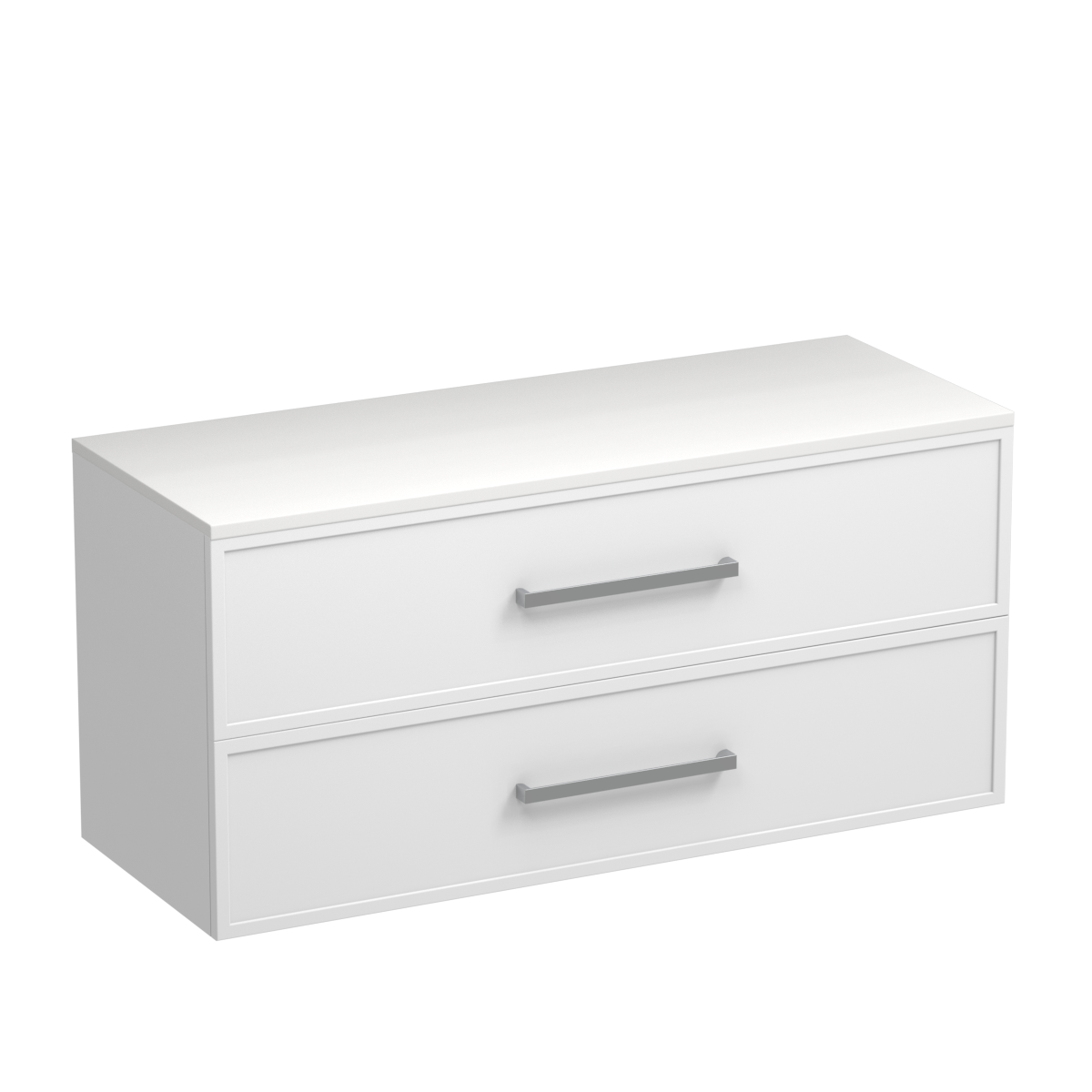 Nordic Opaco 1200 2 Drawer Wall Vanity Centre Basin Concrete Grey / Atmoss