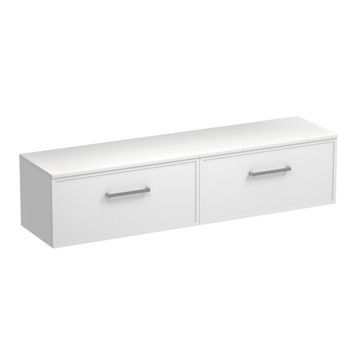 Nordic Opaco 1800 2 Drawer Wall Vanity Right Basin Concrete Grey / Atmoss
