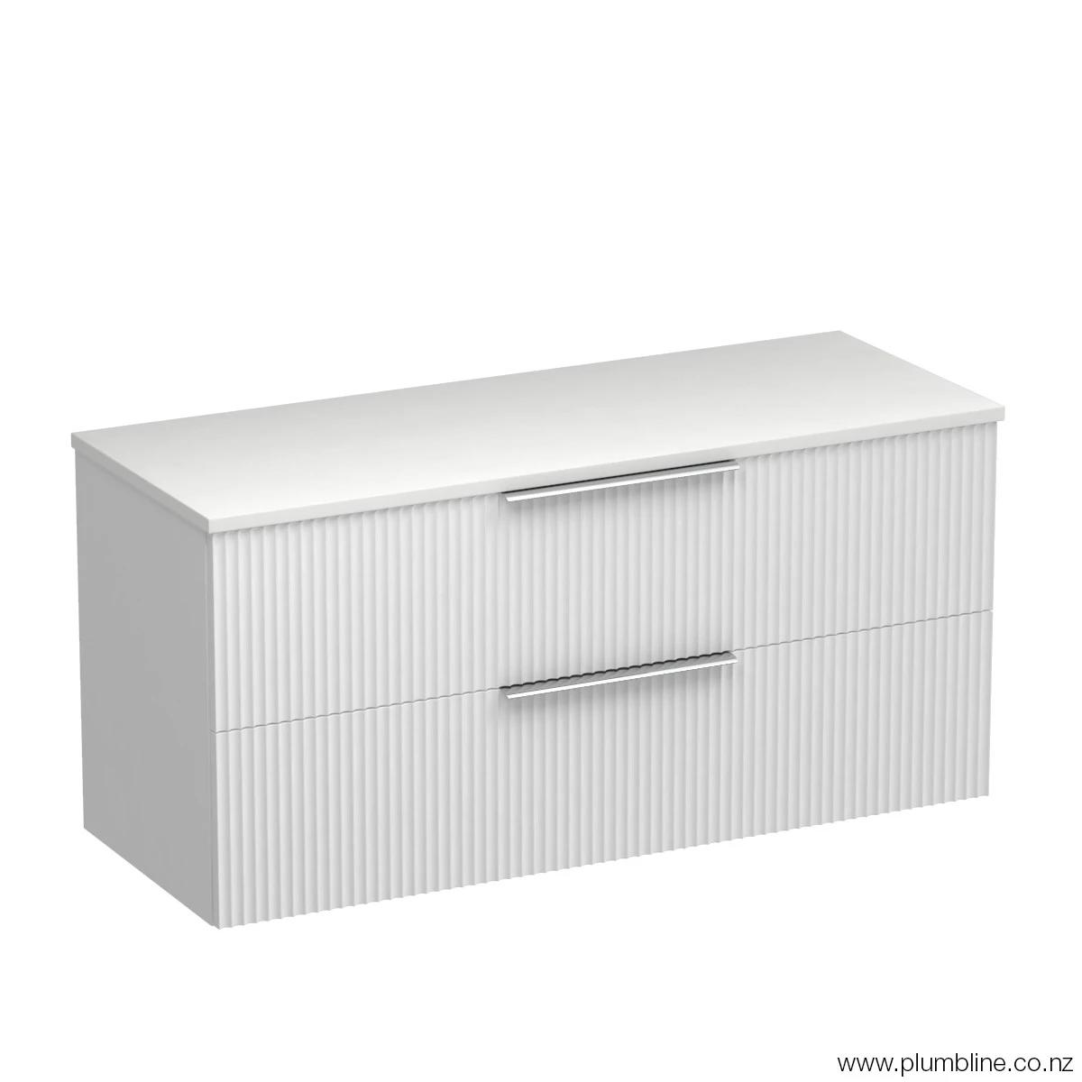 Forma Opaco 1200 2 Drawer Wall Vanity Centre Basin Matt White / Atmoss