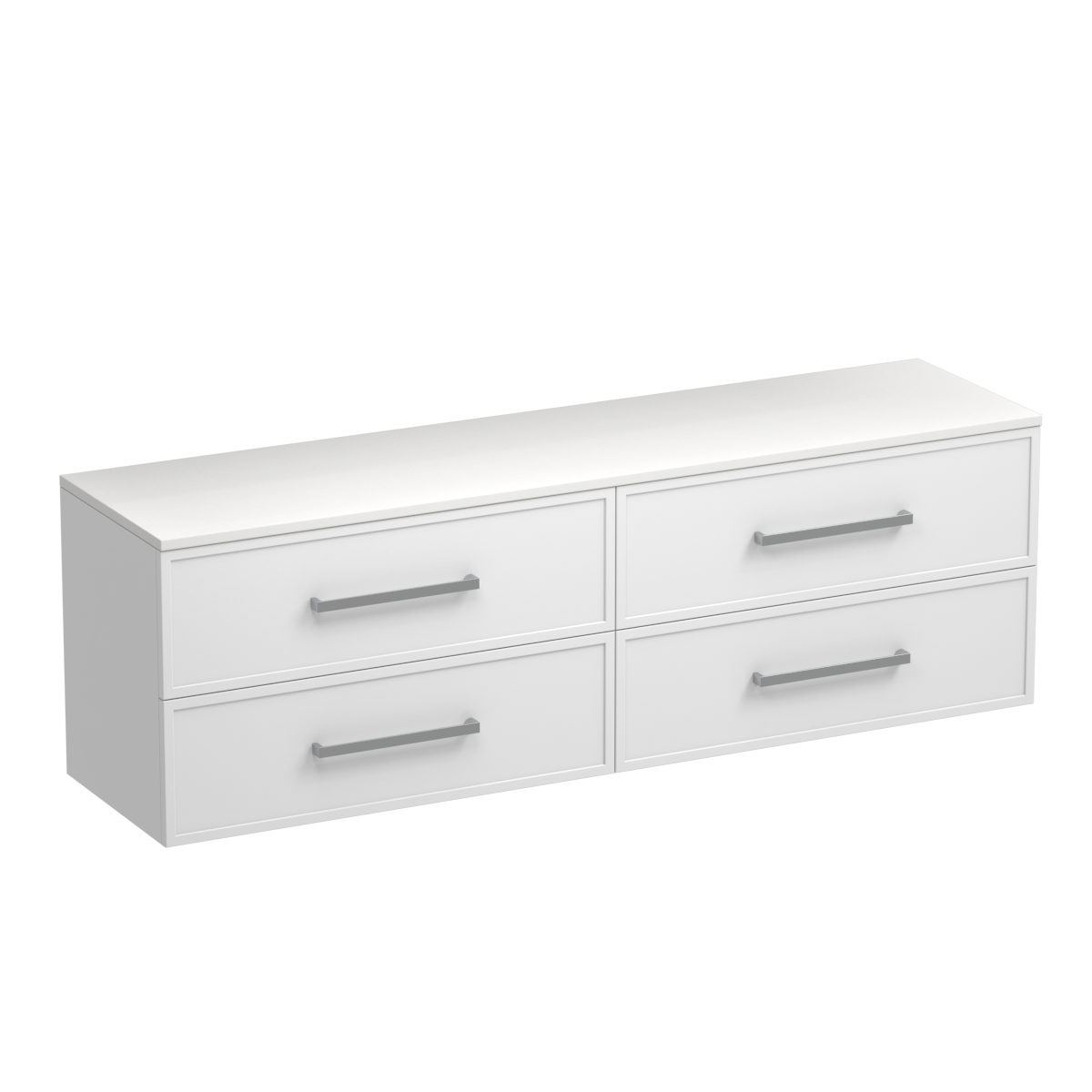 Nordic Opaco 1800 4 Drawer Wall Vanity Centre Basin Matt White / Atmoss