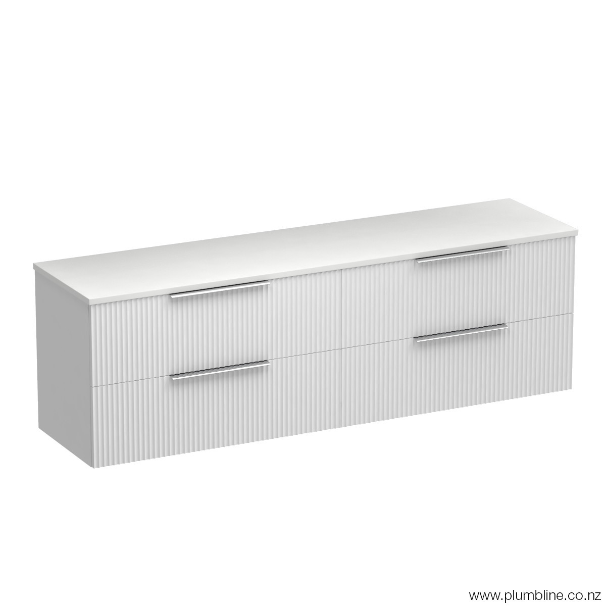 Forma Opaco 1800 4 Drawer Wall Vanity Right Basin Concrete Grey / Lana Grey