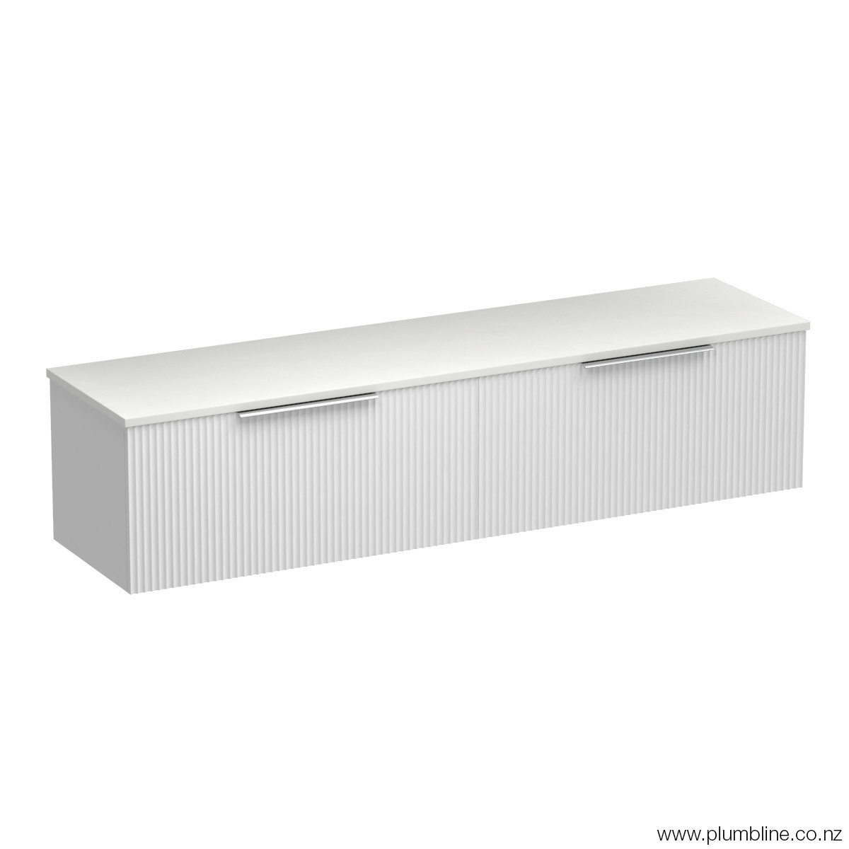 Forma Opaco 1800 2 Drawer Wall Vanity Double Basin Concrete Grey / Lana Grey