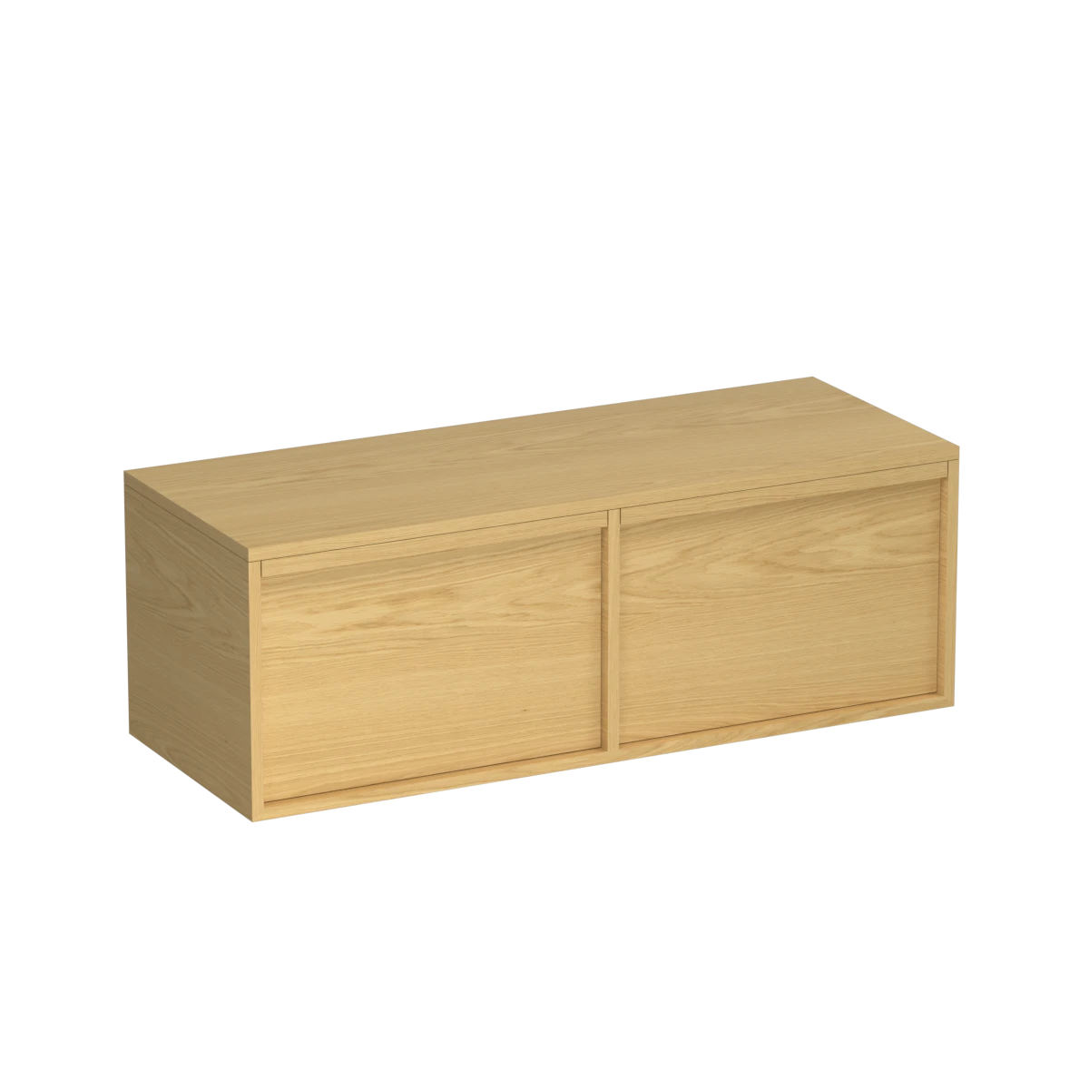 Alma Legno 1200 2 Drawer Wall Vanity Double Basin Birch