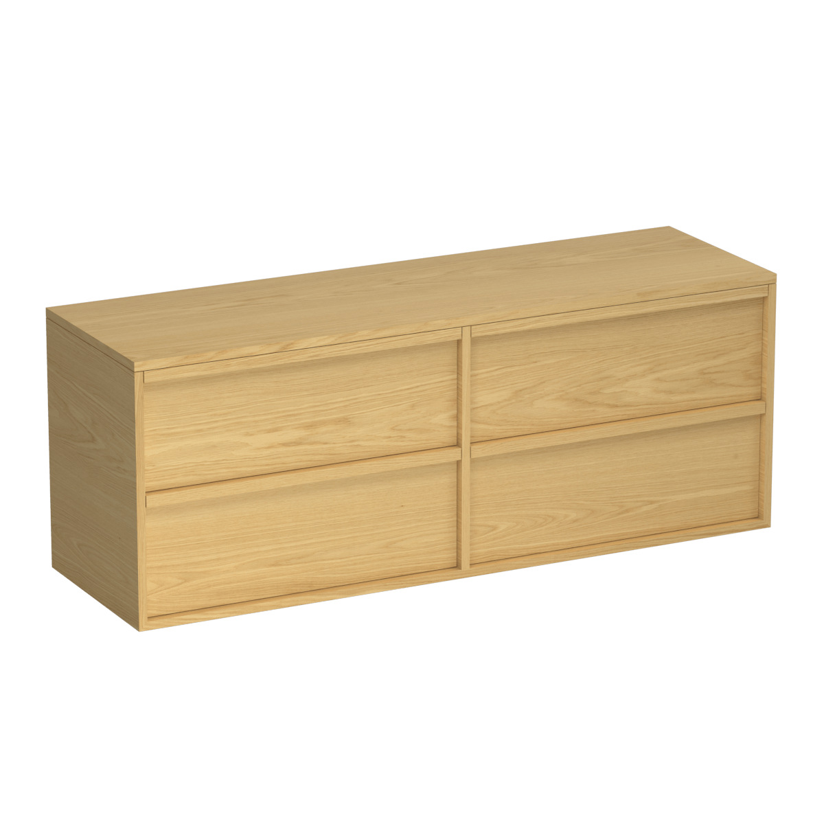Alma Legno 1500 4 Drawer Wall Vanity Double Basin Birch
