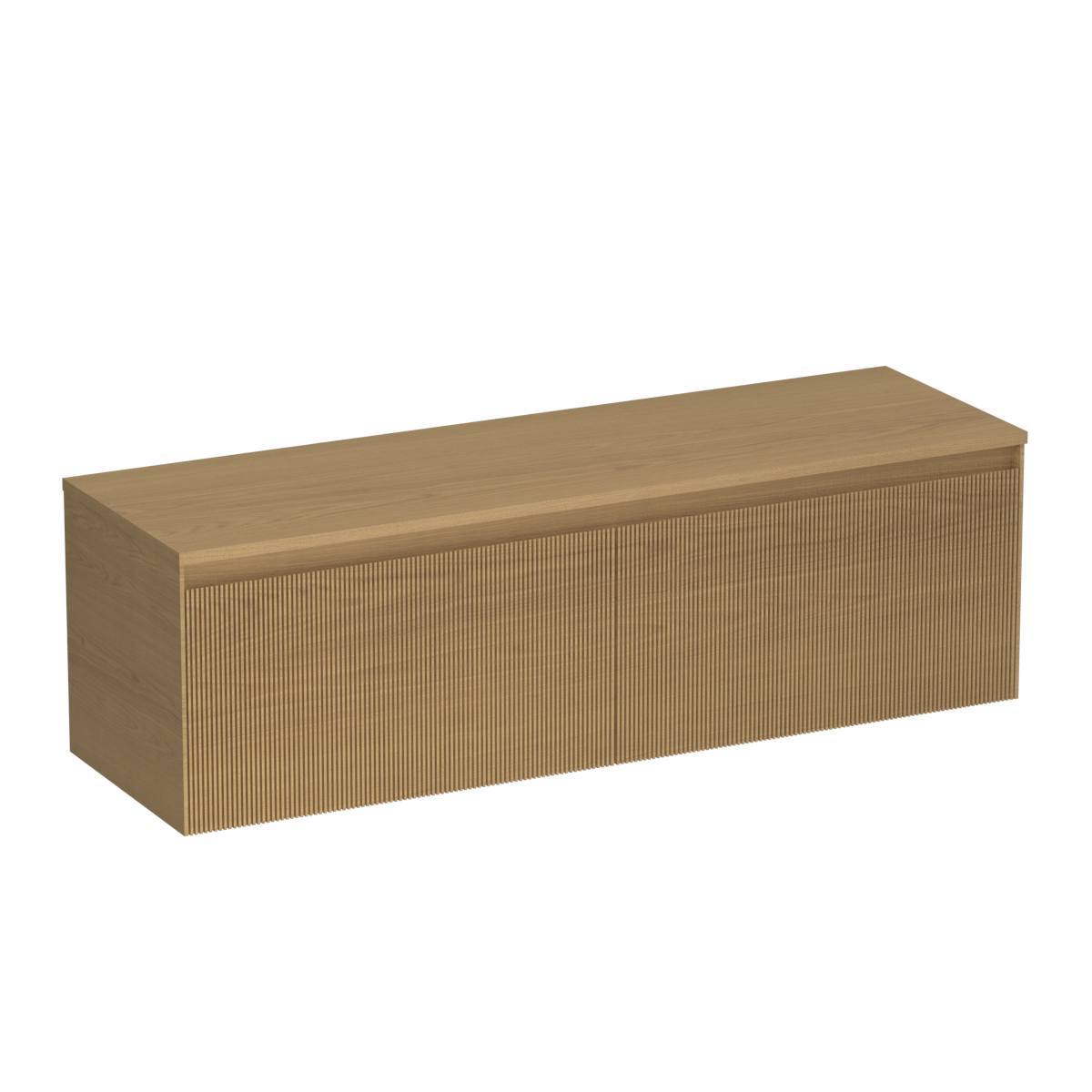 Strata Legno 1500 2 Drawer Wall Vanity Centre Basin Stone