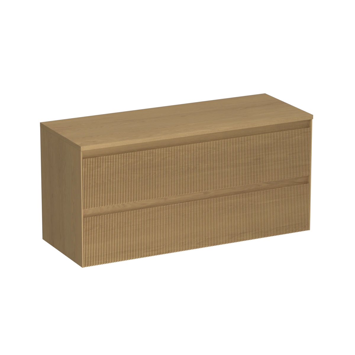 Strata Legno 1200 2 Drawer Wall Vanity Centre Basin Stone