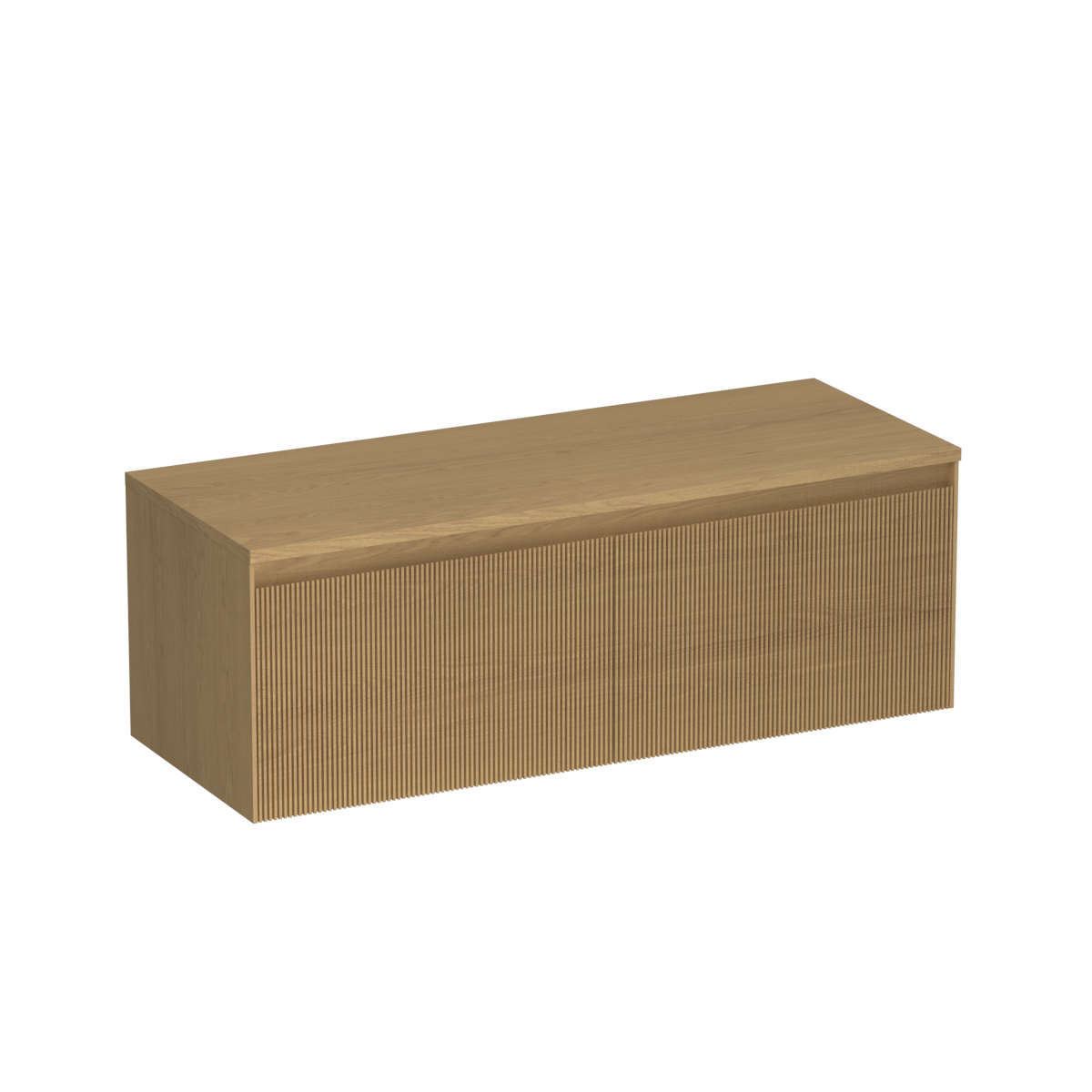 Strata Legno 1200 2 Drawer Wall Vanity Centre Basin Stone