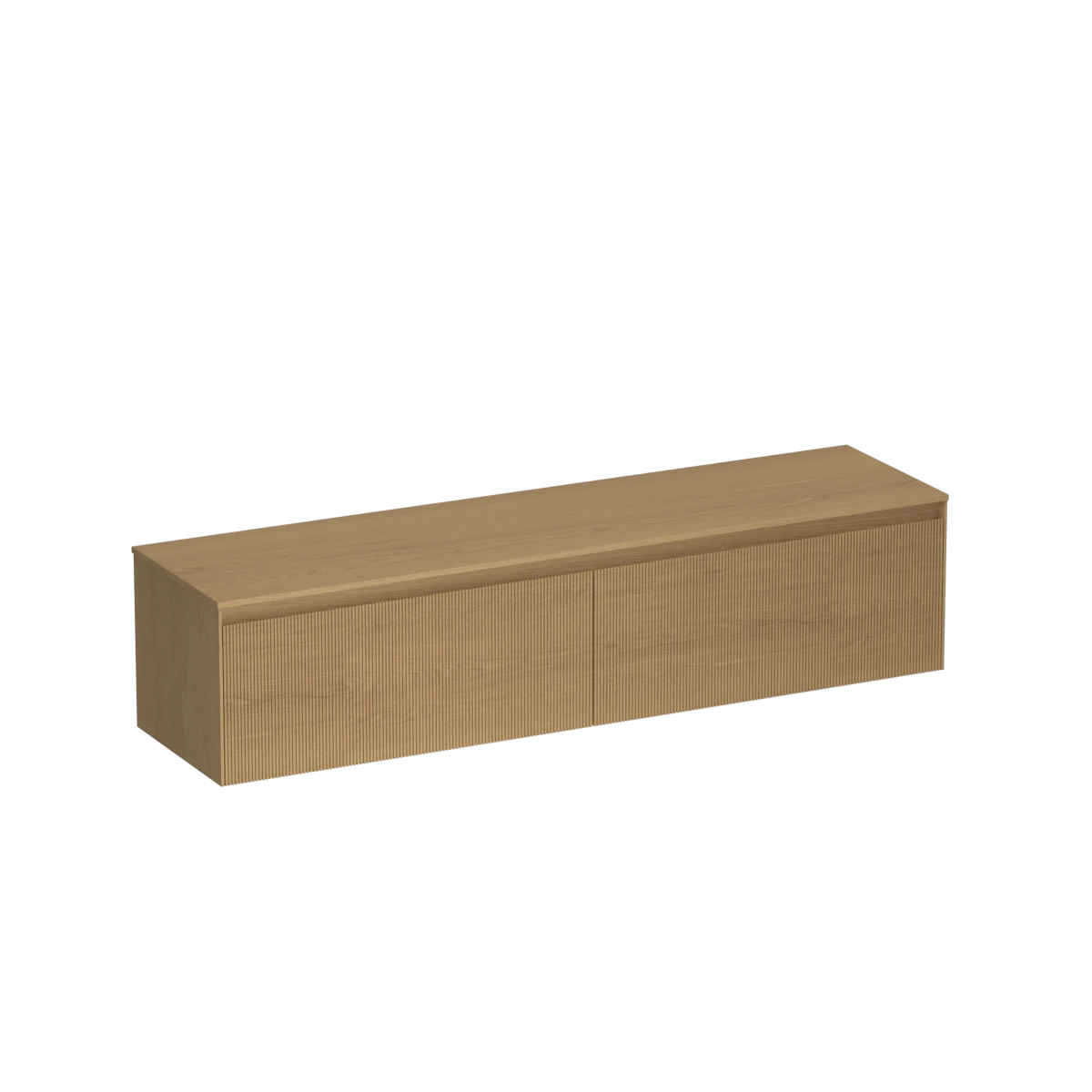 Strata Legno 1800 2 Drawer Wall Vanity Centre Basin Stone