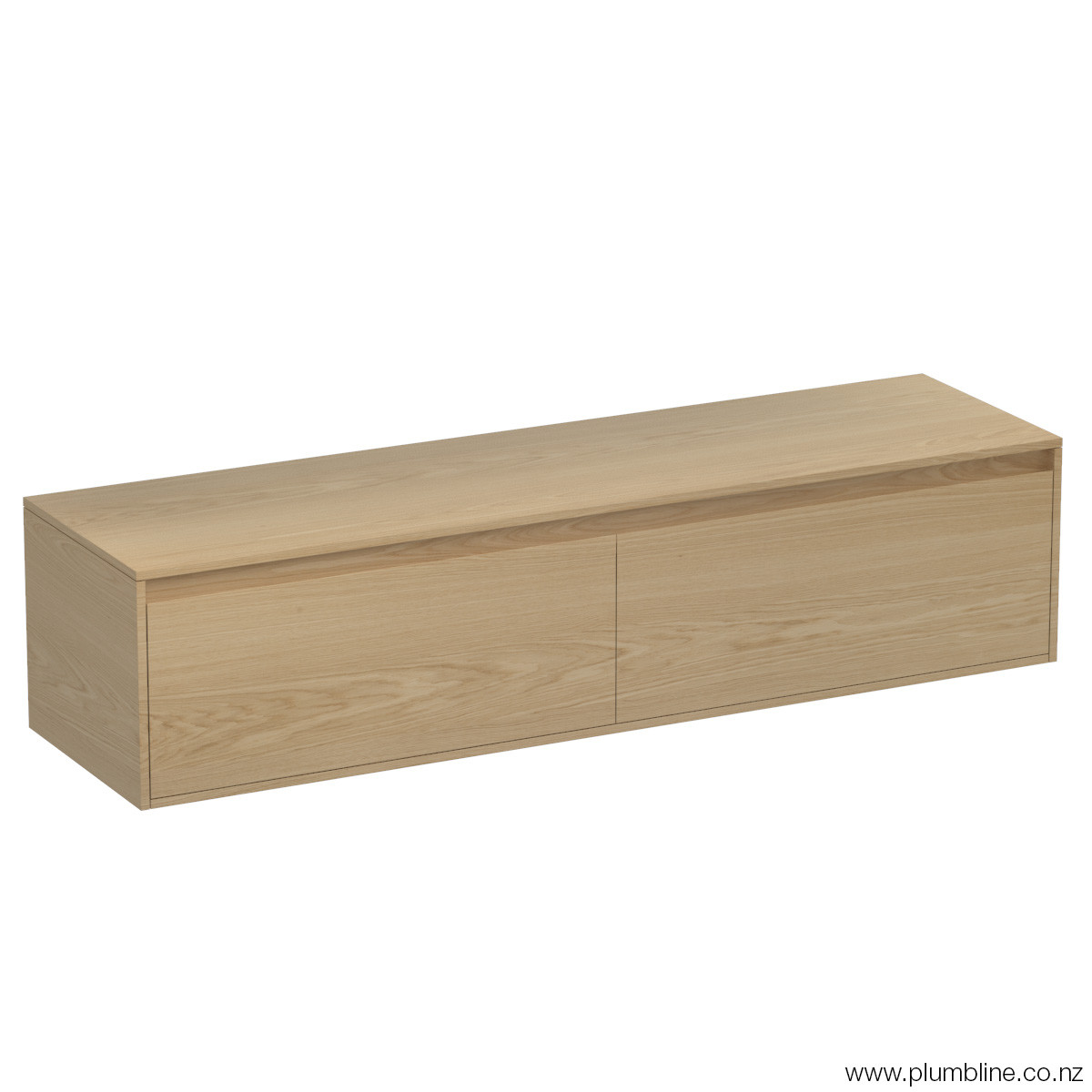 Stanza Legno 1800 2 Drawer Wall Vanity Centre Basin Natural Oak