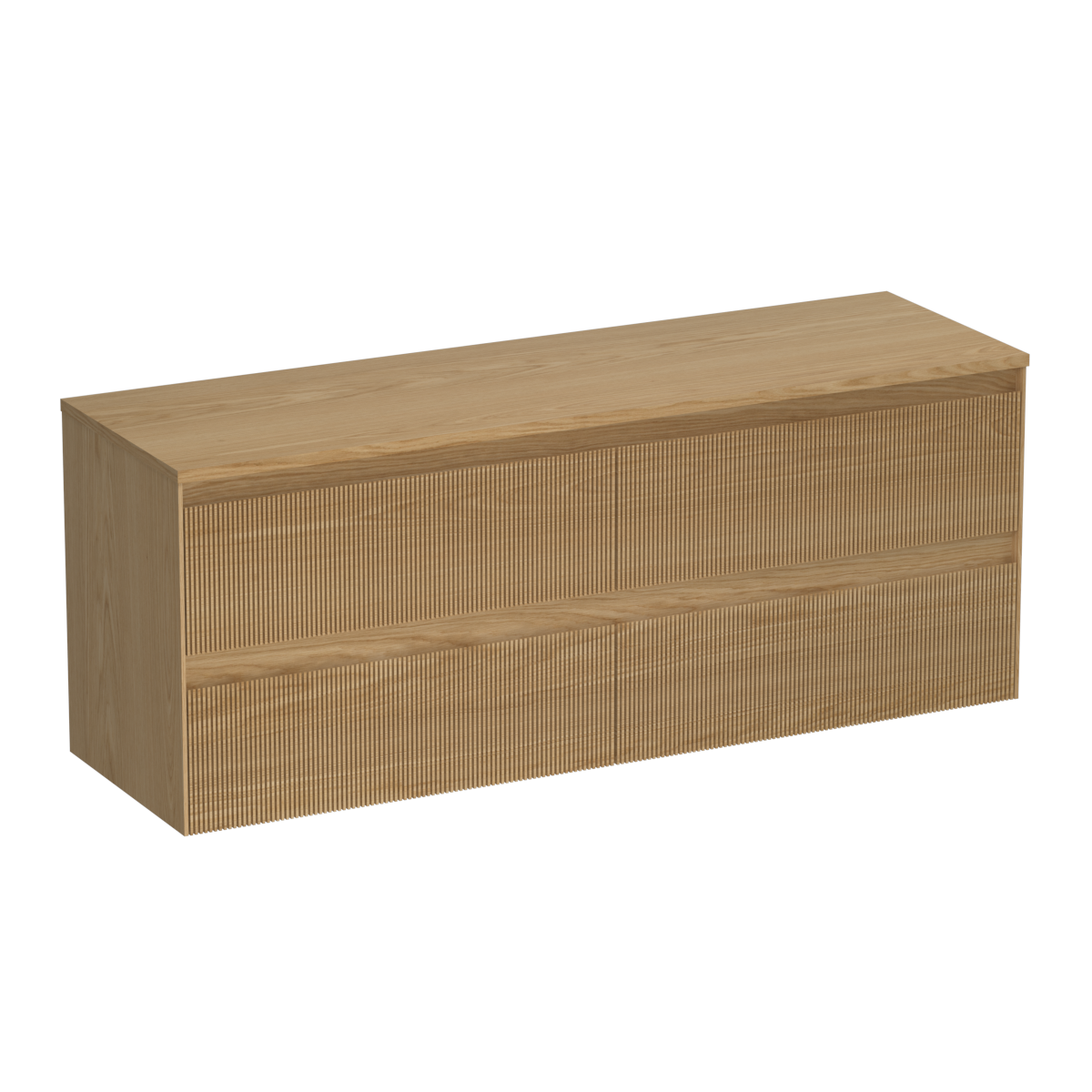 Strata Legno 1500 4 Drawer Wall Vanity Centre Basin Stone
