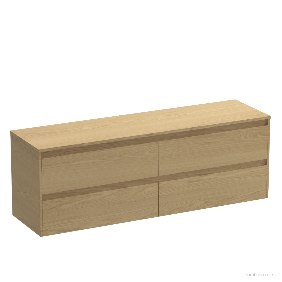 Stanza Legno 1800 4 Drawer Wall Vanity Double Basin Black Oak