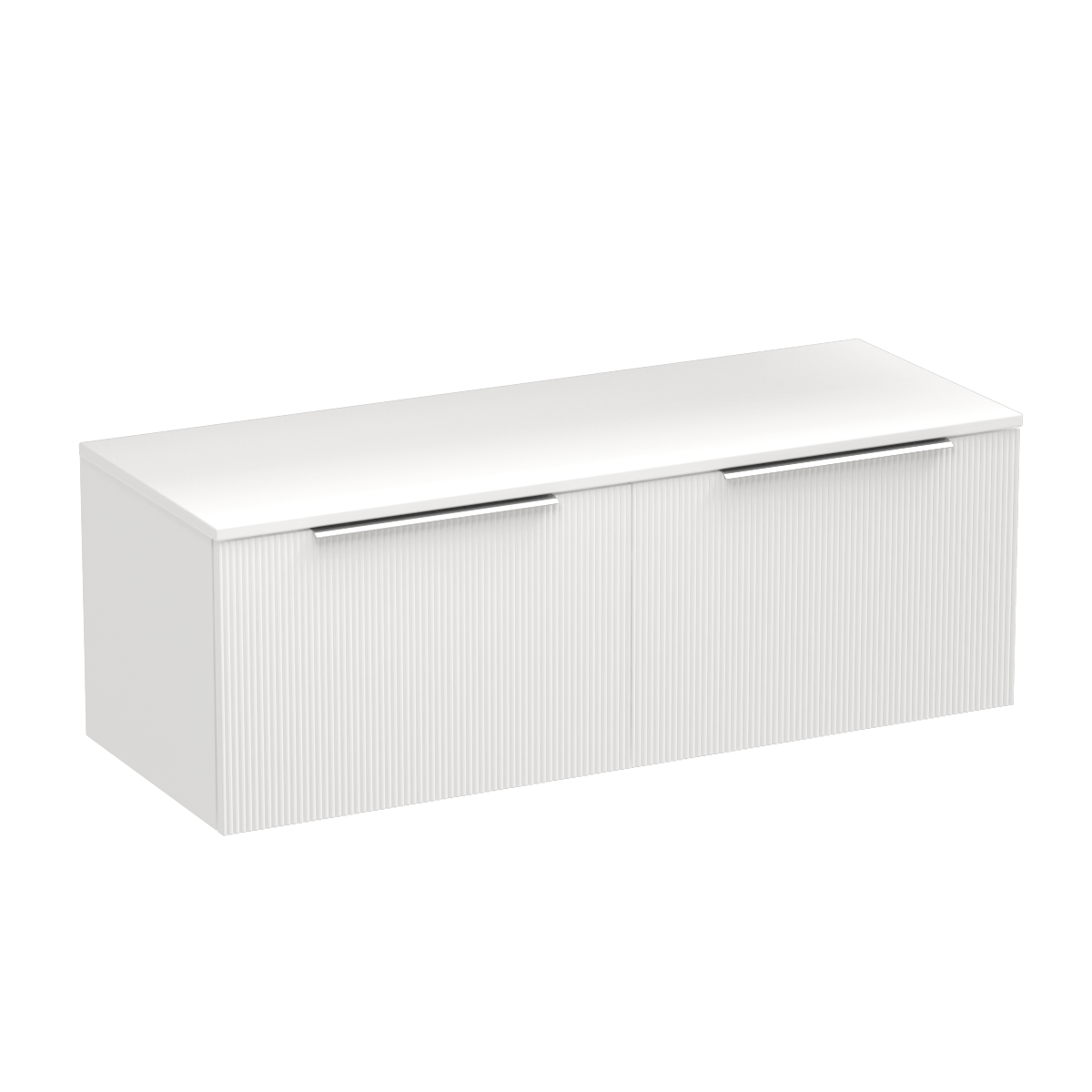 Ava Opaco 1200 2 Drawer Wall Vanity Left Basin Matt White / White