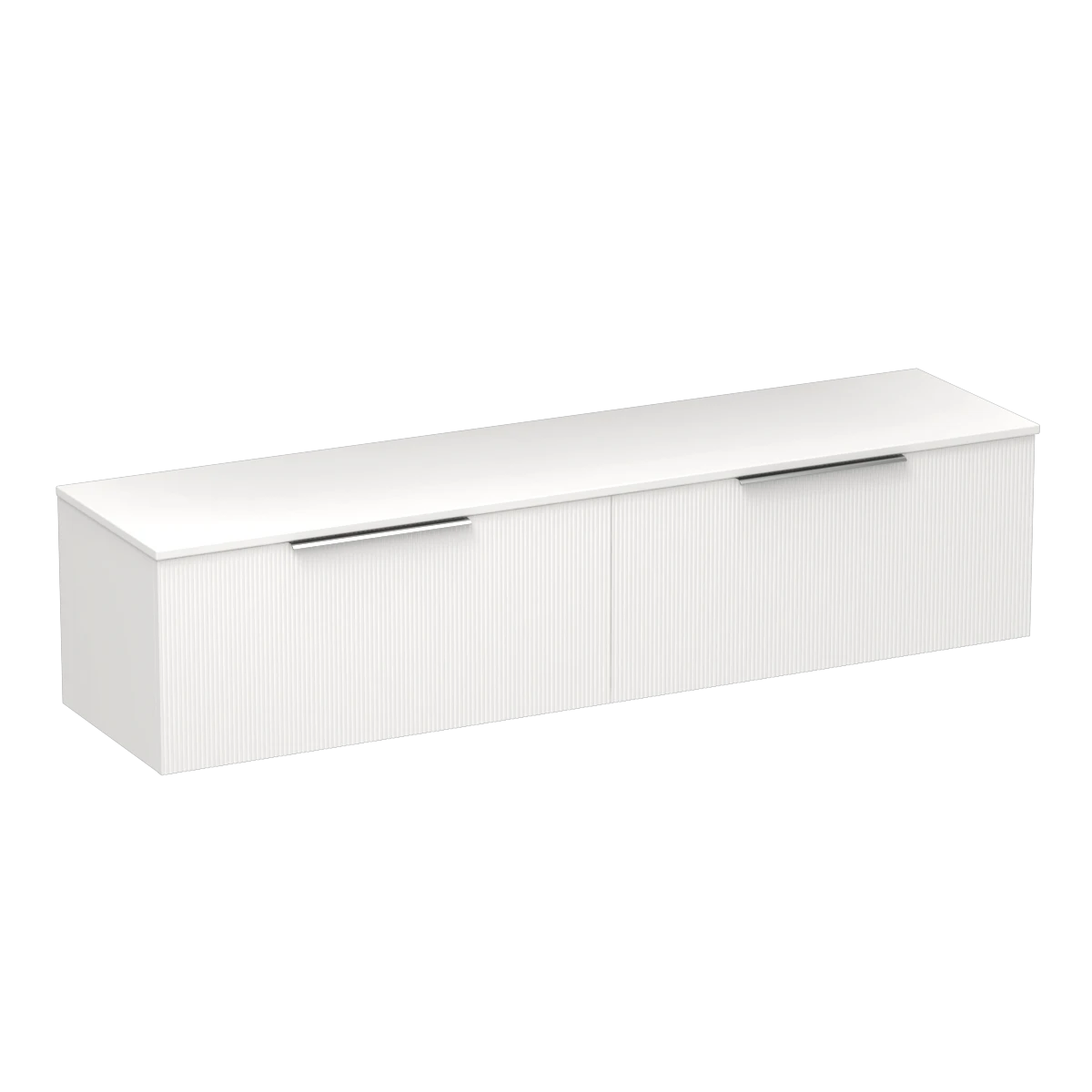 Ava Opaco 1800 2 Drawer Wall Vanity Centre Basin Matt White / Atmoss