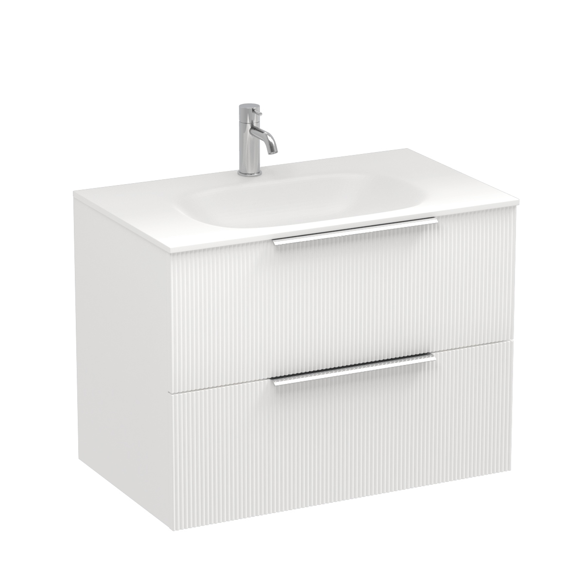 Ava Spio 750 2 Drawer Wall Vanity Tahoe Walnut