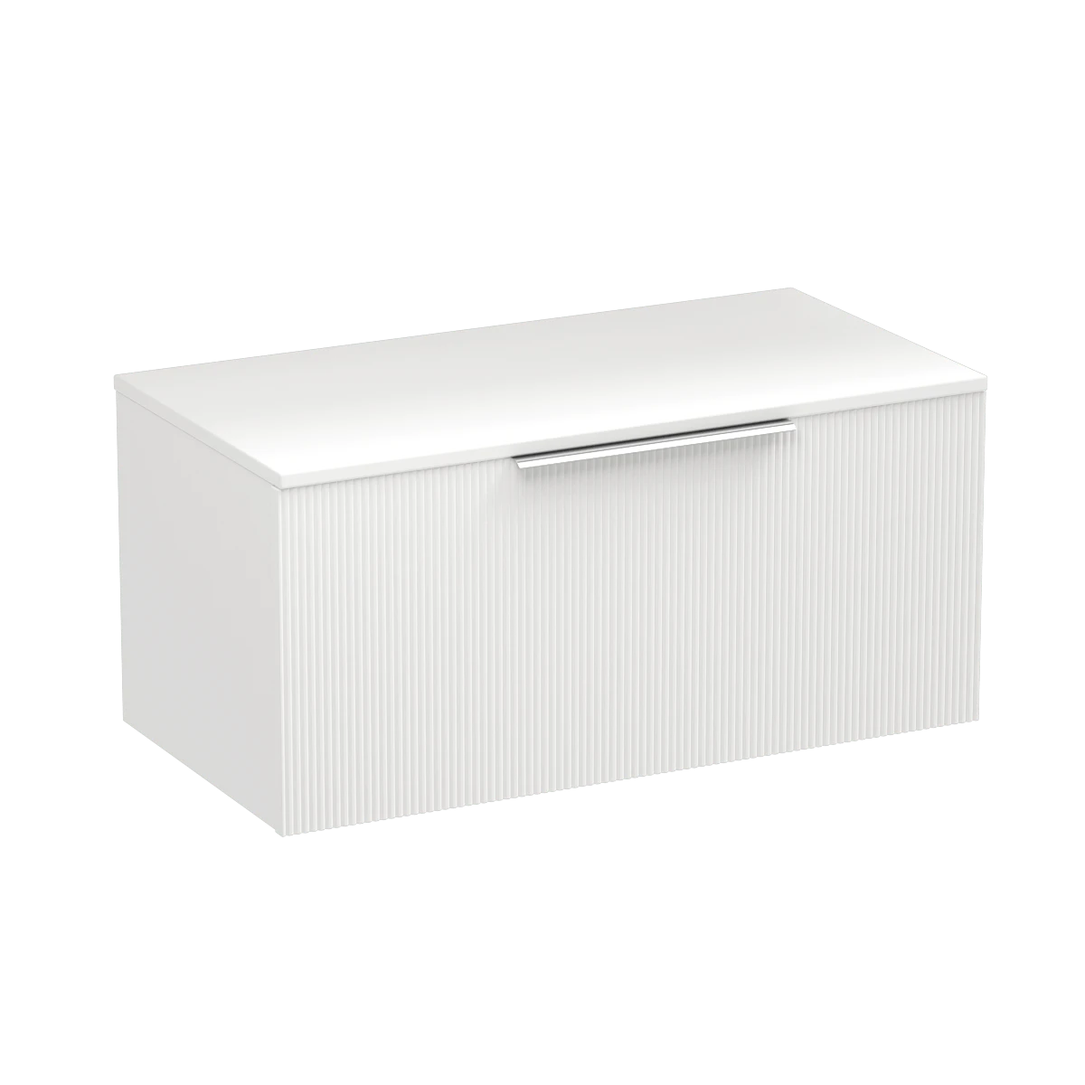 Ava Opaco 900 1 Drawer Wall Vanity Matt White / Methven Oak