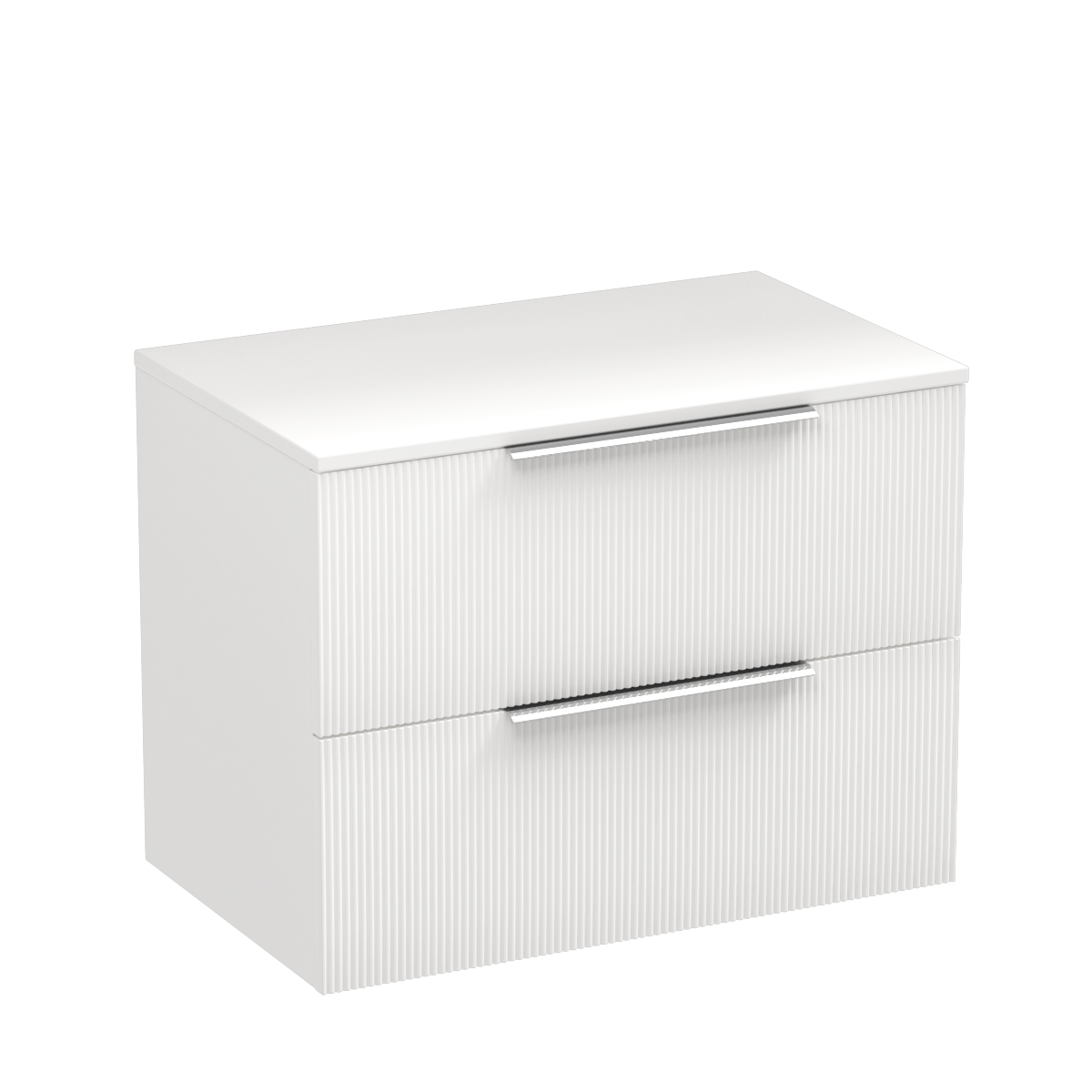 Ava Opaco 750 2 Drawer Wall Vanity Concrete Grey / Methven Oak