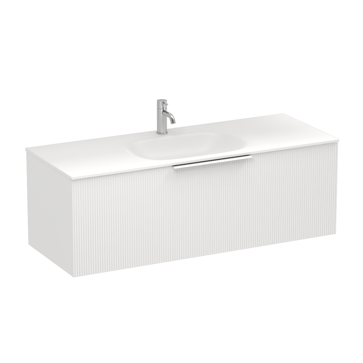 Ava Spio 1200 1 Drawer Wall Vanity Centre Basin Lana Grey
