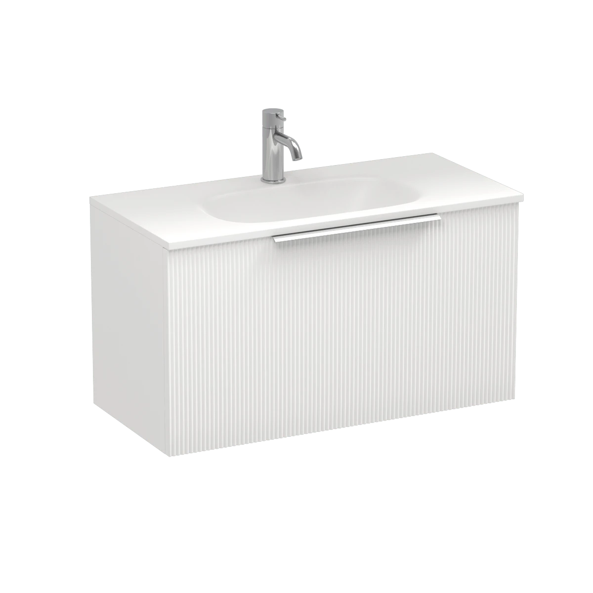 Ava Spio 750 Slim 1 Drawer Wall Vanity Centre Basin Atmoss