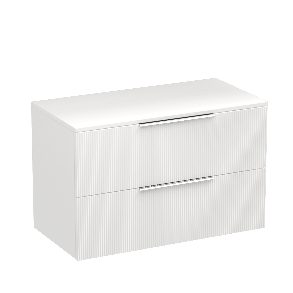 Ava Opaco 900 2 Drawer Wall Vanity White Carrara / Methven Oak