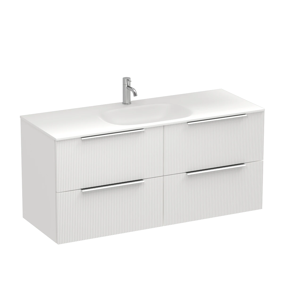 Ava Spio 1200 4 Drawer Wall Vanity Centre Basin Atmoss