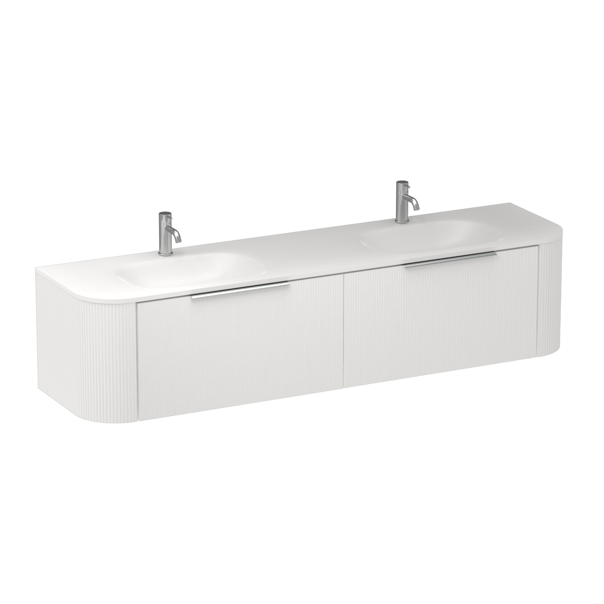 Ava Curve Spio 1800 2 Drawer Double Vanity Atmoss