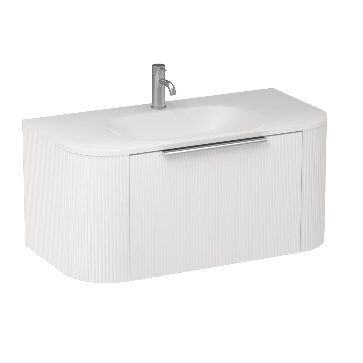 Ava Curve Spio 900 1 Drawer Vanity Atmoss