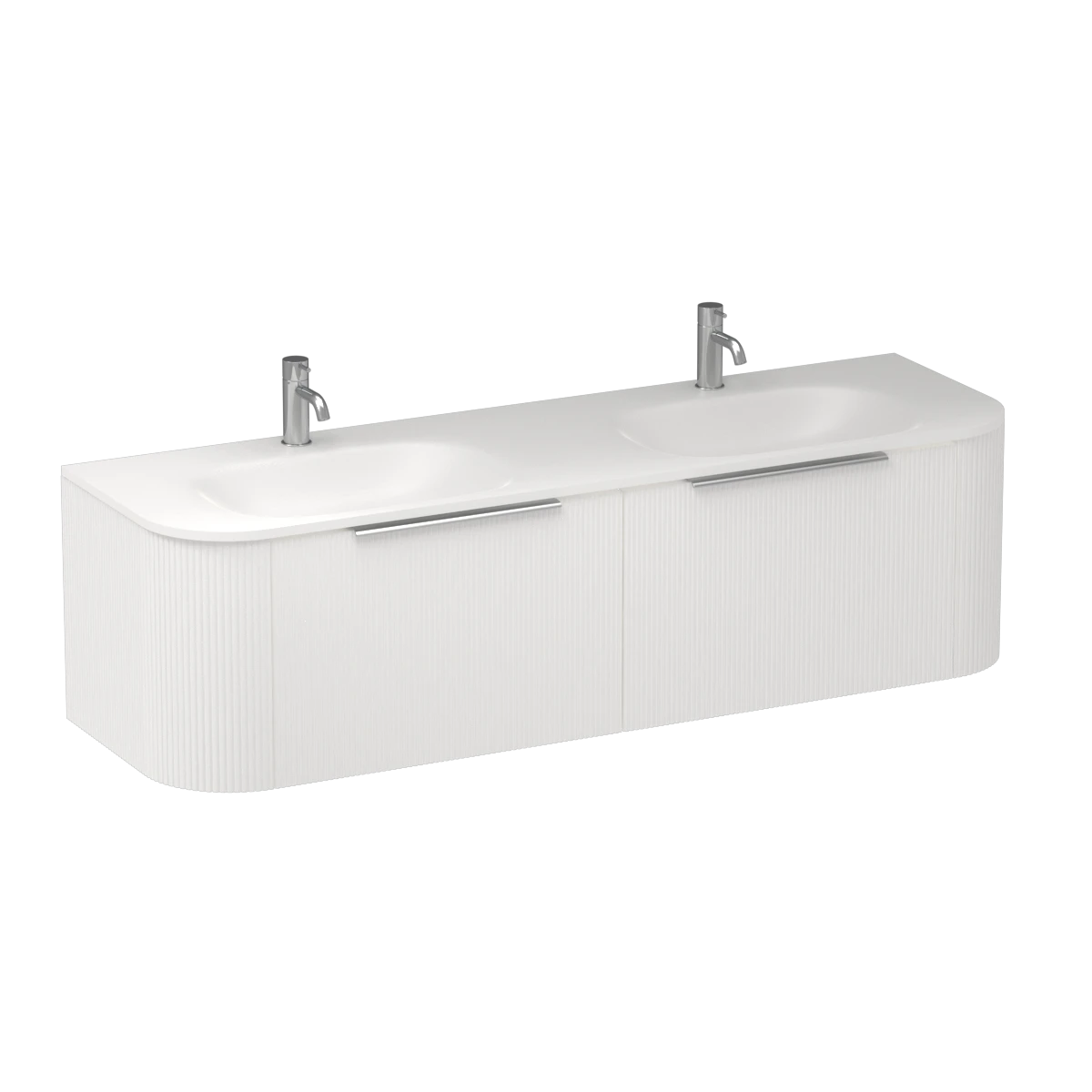 Ava Curve Spio 1500 2 Drawer Double Vanity Lana Grey